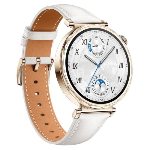 SMARTWATCH HUAWEI GT 5 LEATHER STRAP 41MM (55020DJT) WHITE